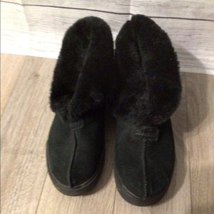 Vintage Skecher’s Leather Fur Short Boots Size 10